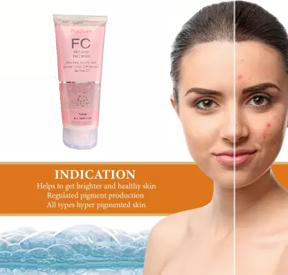 Fuchan FC Facewash Anti Acne Facewash Pack of 2 - Be Gorgeous Inside Out