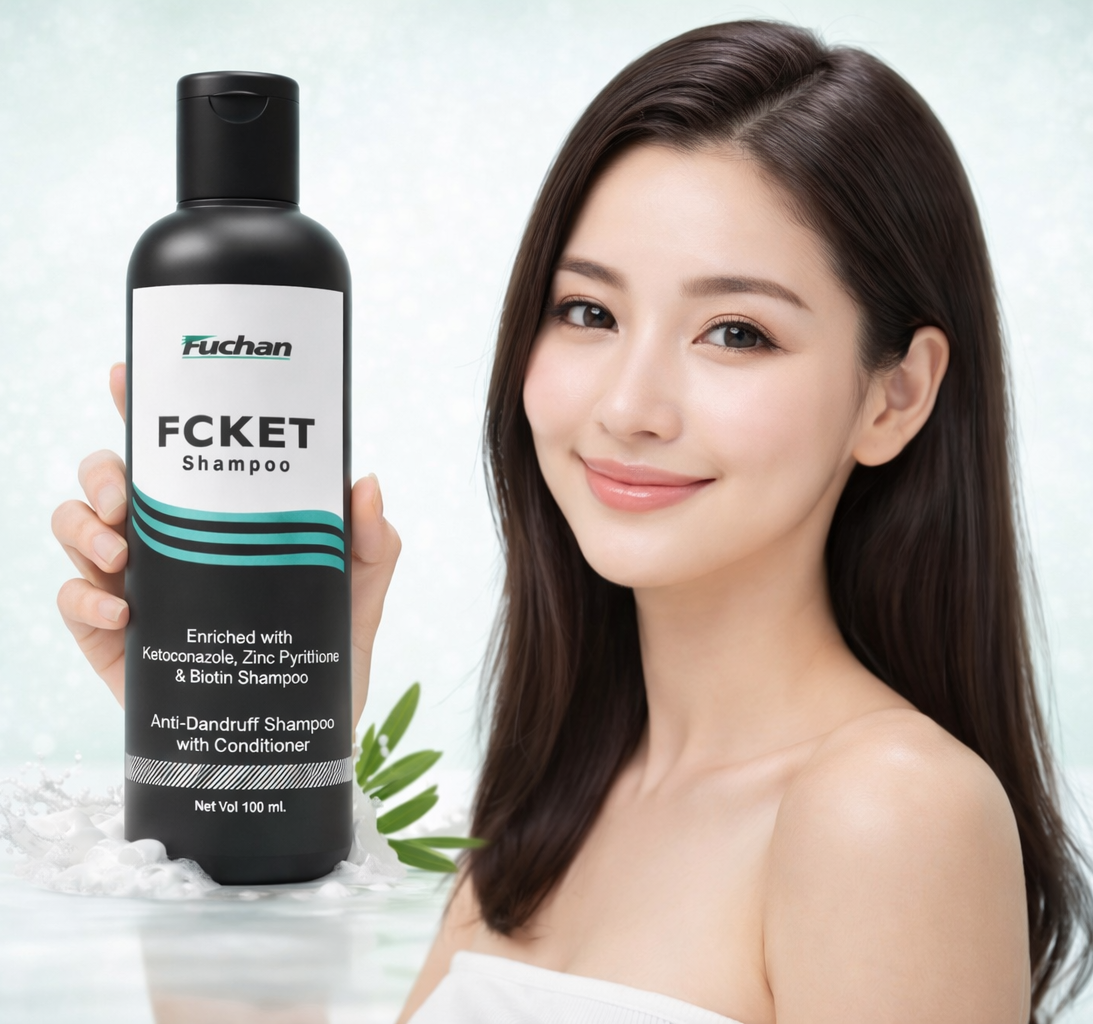 Fuchan FCKET Anti Dandruff Shampoo with Conditioner is a dual-action hair care solution