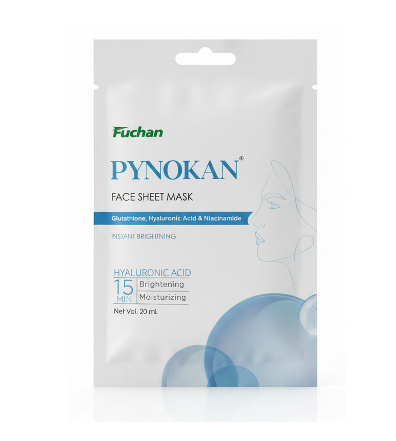 Pynokan Face Sheet Mask | 15 Min Glow | Instant Brightening & Deep Moisturizing | 20 ml