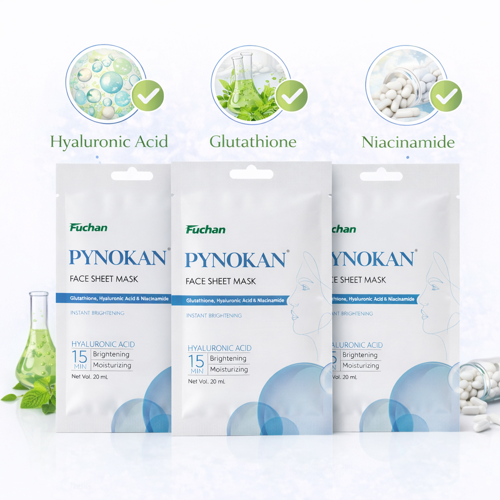 Pynokan Face Sheet Mask | 15 Min Glow | Instant Brightening & Deep Moisturizing | 20 ml Pynokan Face Sheet Mask