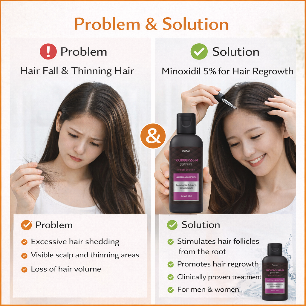 Trichodensse M Topical Solution | Hair Fall Control & Hair Regrowth Treatment Trichodensse M Topical Solution | Hair Fall Control & Hair Regrowth Treatment